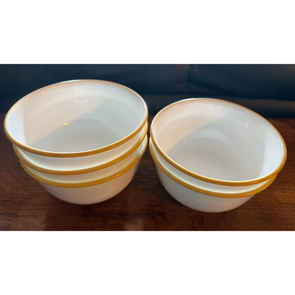 Corelle YELLOW HOOPS 28 Oz Souper Bowls (Set Of 5)